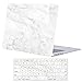 Coque Compatible avec Macbook Air 13 Retina 2020 2019 2018 (Modèle: A2337 M1/A2179/A1932), Plastique Housse Étui Rigide & Protection Clavier pour Mac Air 13 avec Touch ID, Marbre Blanc