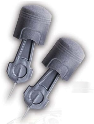 3M Multiple Use Pistonz Piston Shaped Metallic-Look Foam Corded Earplugs