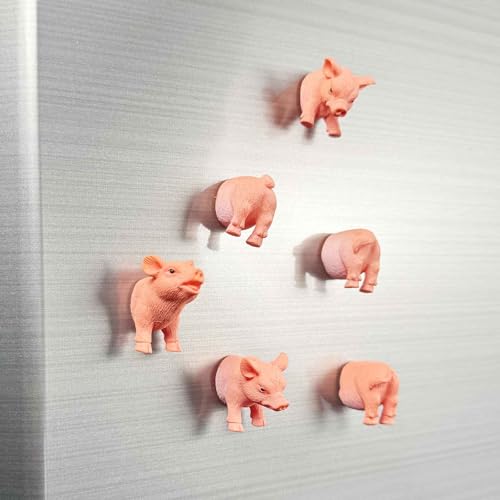 6Pcs Pig Hend and Butt Funny Fridge Magnet - Personalized Cute Refrigerator Magnets Home Decoration Print Any of Your Design for Kitchen, Office Whiteboard, Dishwasher, Locker, Dishwasher (6) — view 4