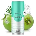 100 Coconuts Pure Coconut Water - Low Calorie All-Natural Drink with Electrolytes - Naturally Sweet, no preservatives - Non-GMO, 11 fl oz, Pack of 12 (Pure Coconut Water)