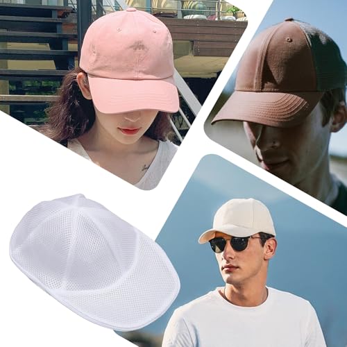 FINEVERNEK Cap Washer für Baseballkappen, Zusammenklappbares Cap Washer, Baseball Cap Schutzhalterung mit Waschrahmen, Cap Waschmaschinen für Waschmaschine & Geschirrspüler