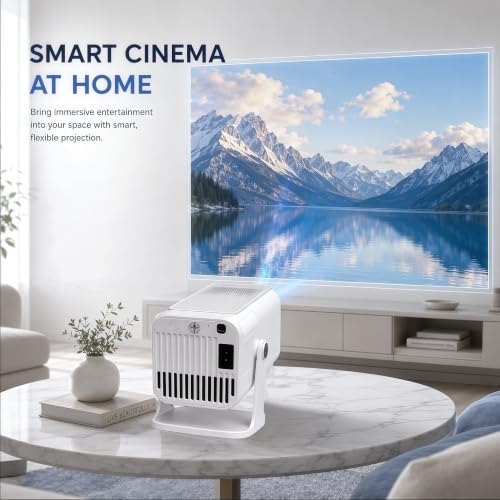 Image of Ailkin Smart Gaming Projector Autofocus Native 1080P, 4K Support, 12000 Lumens Android 14 Smart Projector with WiFi 6 Bluetooth, 4D Keystone, Home Theater Outdoor Movie Projector