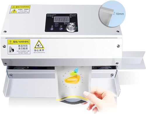 CAJUCA 300W Commercial Plastic Bag Sealing Machine, Automatic Heat Sealing Machine, Food Packaging, Aluminum Foil Bag, Film Sealing Machine