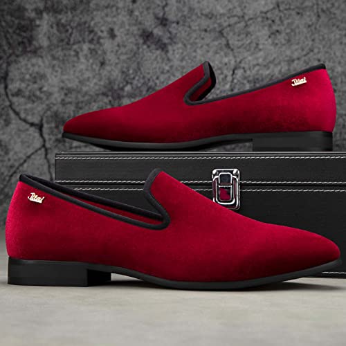 Image of JITAI Men's Dress Shoes - Casual Rubber & Leather Loafers for Men - Fashion Business Formal Wear