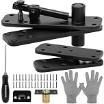 Heavy Duty Hidden Door Hinge, 573LBS Load-Bearing Pivot Hinge for Secret Bookcase, 360° Rotation Stainless Steel Door Hardware Kit for Library Cabinet Hidden Shelf, Black