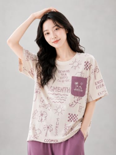 TAGAS Women’s Printed Night Suit Set ONION - Image 6