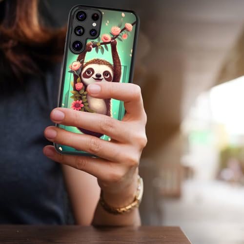 Vobber for Galaxy S24 Ultra Case,Wallet Case Hidden Card Slot Holder Shockproof TPU and PC Dual Layer Protective Case Cover for Samsung Galaxy S24 Ultra 6.8" 2024,Cute Sloth - image 2