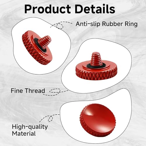 Stalora 6PCS Kamera Auslöser Knopf, Aluminiumlegierung, für Fujifilm X100VI X-T30 X-T20 X-T10 X-T3 X-PRO, Leica, Weicher Shutter Release Button, Konkaver Auslöseknopf, Rot/Braun/Orange/Schwarz
