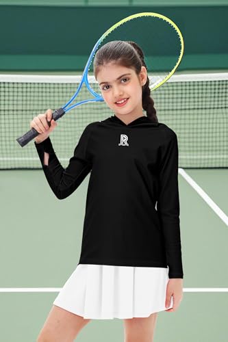 Image of Remimi Kids Sun Shirt Rash Guard Quick Dry Sun Protection Athletic Hoodie Hiking Shirts 3-12 Years