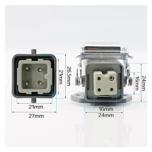 Conector resistente horizontal 4(3+1)10A 250V HA-004-3 miniatura 2