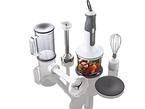 Kenwood HDP402WH Triblade Mixer ad Immersione, 800 W, Grigio/Bianco