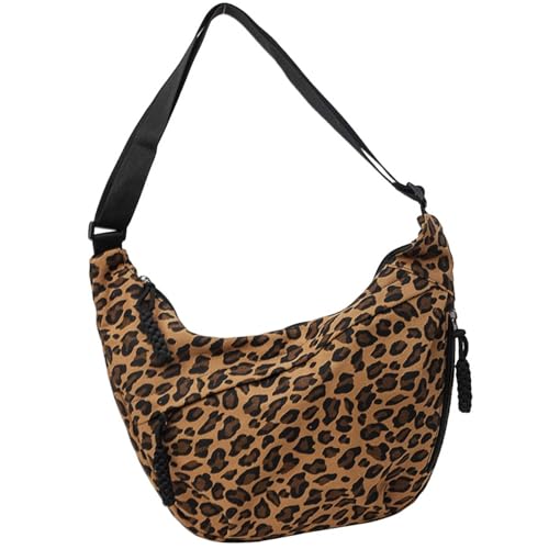 Imagen de Nievajio Bolso de hombro con estampado de leopardo y media luna para mujer