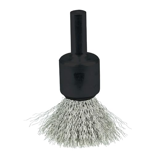 Weiler 10013 1/2" Crimped Wire End Brush, .006" Stainless Steel Fill, Made in the USA (Pack of 10)