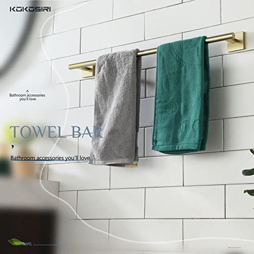 Kokosiri 20 Inch Towel Bars Towel Rails Bathroom Bath Towel Holder Toilet Paper Holder Toilet Roll Holder Brushed Gold B4005Bg-L20+B2005Bg #TOP5