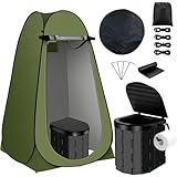 【正規品 】 簡易トイレ 災害用 防災 トイレ えテント折りたたみ アウトドア キャンプ 防災グッズ 登山 渋滞 旅行 建設現場 車載 車中泊グッズ 介護用 持ち運び 組立簡単 災害用 汚物袋付きX12 (Size:防災 トイレ+ポップアップテント,Color:グリーン)