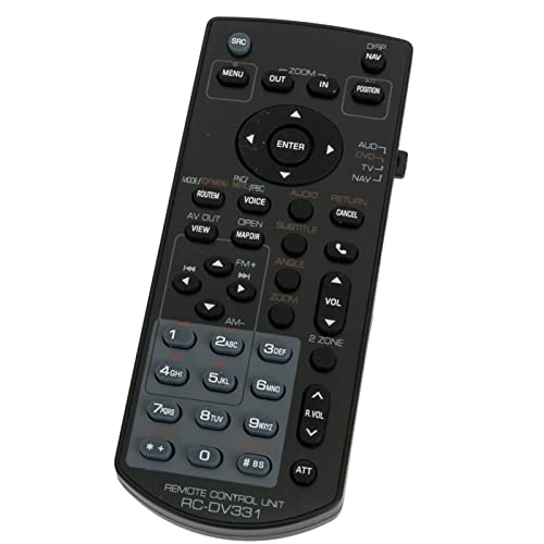 VINABTY RC-DV331 Replacement Remote Control Compatible with Kenwood Multimedia Monitor DNX-890HD DNX-570HD DDX-896 DNX-5160 DDX-616 DNX-5190 DNX-6190HD DNX-7190HD DDX-318 DNX-5060EX DNX-6140 - Image 2
