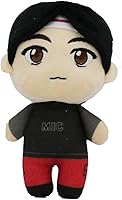 Vista 4 de MIC Drop - Muñeca de peluche Jin de 5.1 pulgadas, producto con licencia oficial, peluches, mercancía de Kpop (Jin)