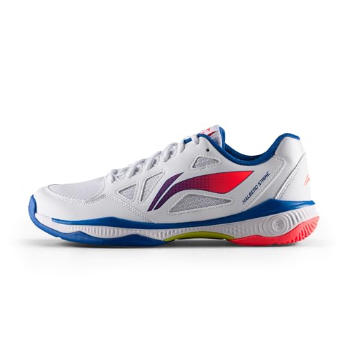 Li-Ning Halberd Strike Non Marking Badminton Shoes | All Indoor Sports | Lightweight, Breathable & Durable (Standard White ; 8.5 UK)