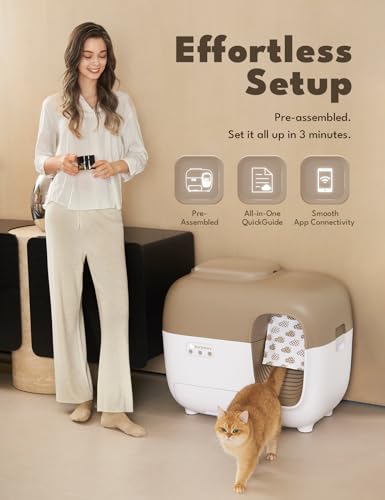 (2024 Premium Version) Snow+ Automatic Cat Litter Box Self Cleaning Litter Box - Less Smell, Minimal Tracking, 3-Min Setup & Easy Deep Clean 4 (2024 Premium Version) Snow+ Automatic Cat Litter Box Self Cleaning Litter Box - Less Smell, Minimal Tracking, 3-Min Setup & Easy Deep Clean - Image 2