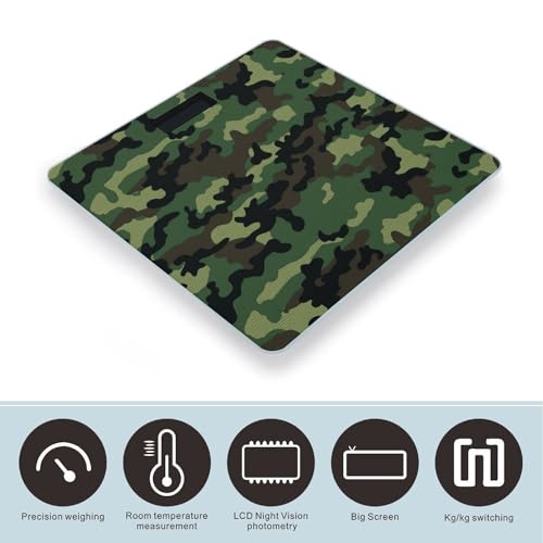 Báscula de baño digital VstaDank camuflaje militar verde miniatura 3