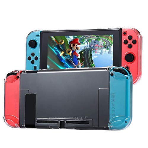 Preisvergleich Produktbild Invero Schutzhülle für Nintendo Switch Konsole und Joy-Con Controller, robust, stoßdämpfend, Transparent