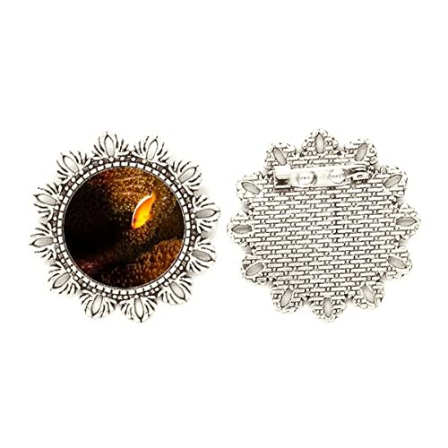 Broche de plata inspirado en la ciencia de la naturaleza marina