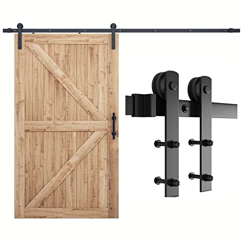 Image of SMARTSTANDARD 9ft Sliding Barn Door Hardware kit, Fit 54 inch Wide Door Panel
