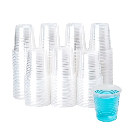 YEEHAW 100 Pack 3 oz Bathroom Plastic Cups Disposable Mouthwash Cups Samll Plastic Cup 3 oz for Cold Beverages Ideal for Party Tasting and Drinking