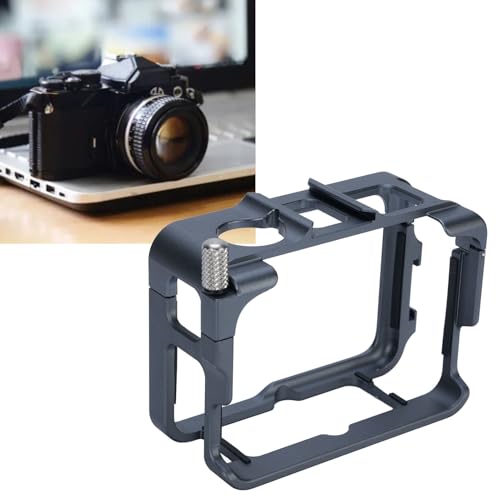 Cage de caméra d'action en aluminium avec double chaussure froide et interface 1/4