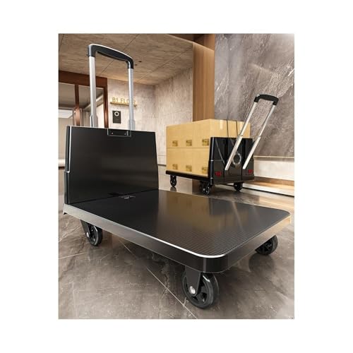 Carretilla plegable portátil con ruedas, verde, pequeña miniatura 5