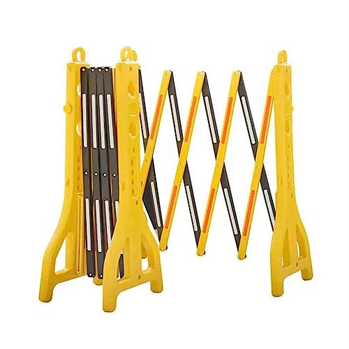 Barrière mobile extensible jaune pour protéger les zones de travaux - 2
