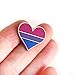 Bisexual Pride Pin Bi Flag Enamel Lapel Heart Gay Pin Brooch
