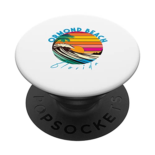 Ormond Beach Retro 1980s estilo Florida Beach PopSockets PopGrip...