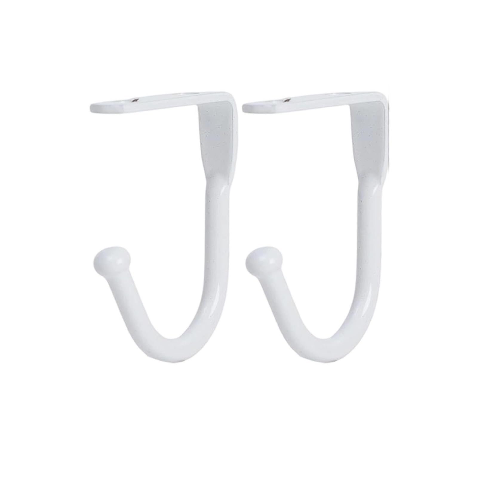 Pexlor White Heavy Duty J-Shaped Hanging Hook For Ceiling Towel Wall Storage Hanger(,4Pcs)