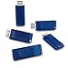 Verbatim 16GB USB 2.0 Flash Drive - Cap-Less & Universally Compatible - 5 Pack - Blue - 99810
