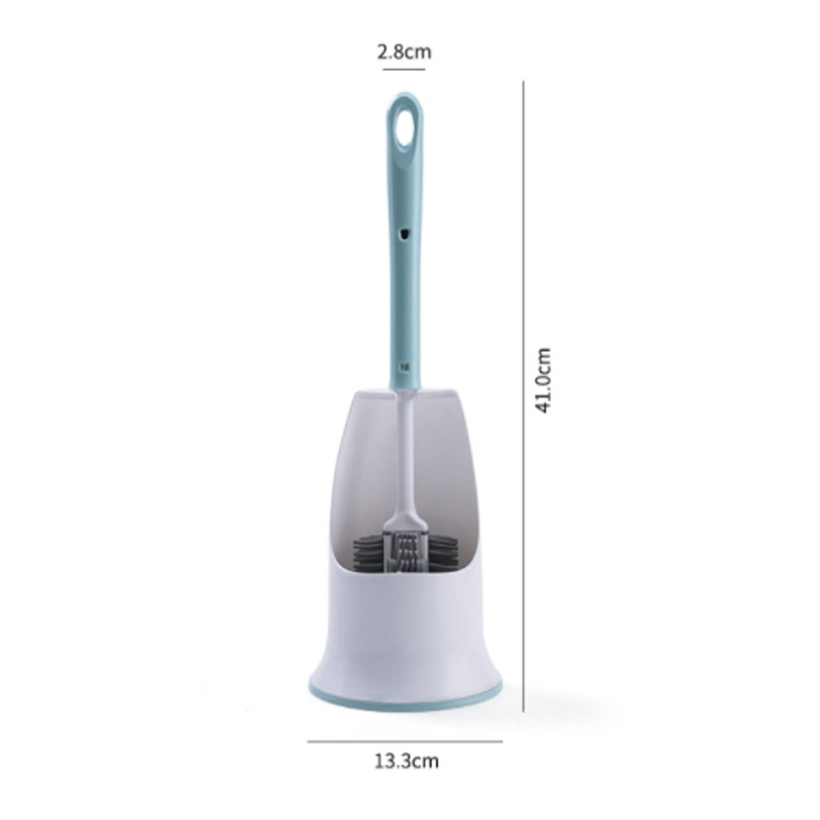 Toilettenbürste, WC-Bürstenhalter-Set, WC-Bürste, WC-Reinigungsset, Heim-WC, Langer Griff, Silikonbürste mit Sockel, WC-Bürste und Halter