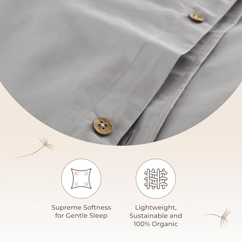 Funda de edredón de algodón orgánico gris para renovar tu dormitorio matrimonial 7