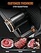 200W Meat Slicer Machine for Home Use,Deli Slicer with 2 Removable 7.5'' Stainless Steel Blades,Adjustable Dial for 0-15mm,Electric Food Slicer for Meat,Bread,Easy to Clean (200W+2 Blades+Black)