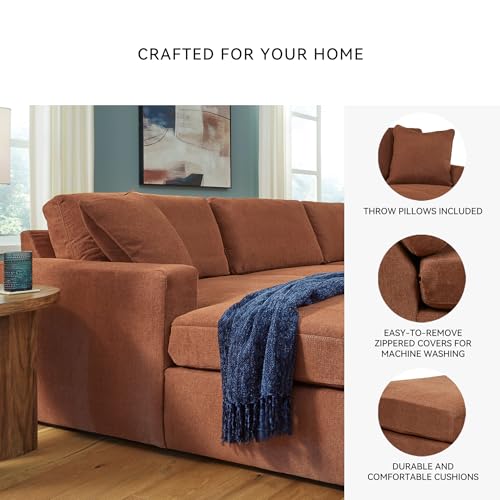 Image of Signature Design by Ashley 6-Piece Modular Sectional with Chaise, Spice