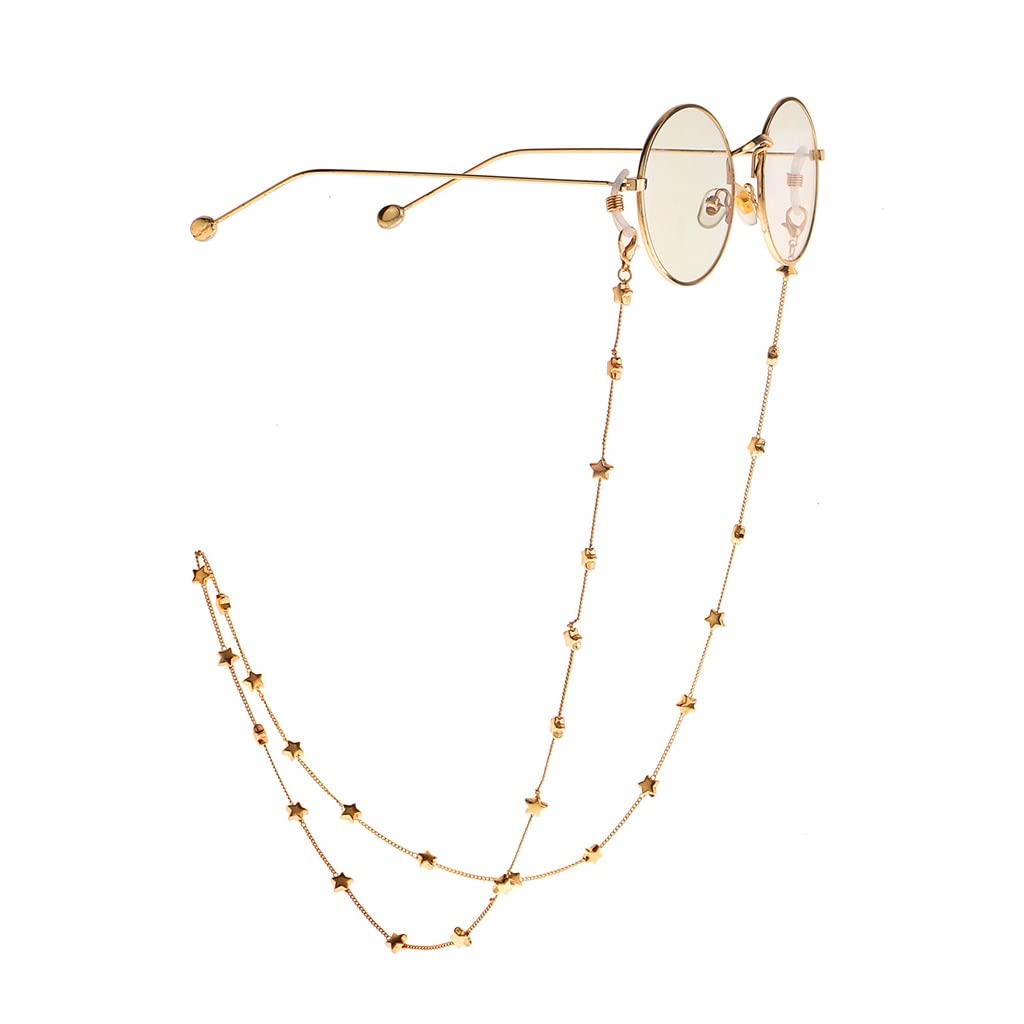 Mode Gold Star Brillenkette Kette Brillenkette Anti-Verlust-Kette