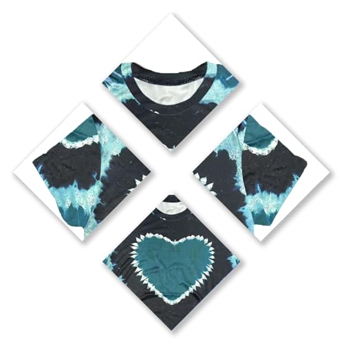 Tie Dye T Shirts for Women Rainbow Shirts Funny Short Sleeve Tops