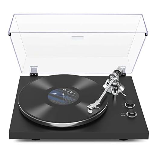 Belt-Drive Turntable with Wireless Output, 33/45 RPM Speeds, USB Recording, Magnetic Cartridge, and Counterweight
