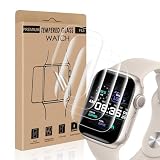 Cable Leader Lot de 4 films de protection d'�cran en verre blind� pour Apple Watch Series 7/8/9 (45 mm), r�sistant aux rayures, pr�cision tactile, protection compl�te 3D, sans bulles, 0,15 mm HD Apple