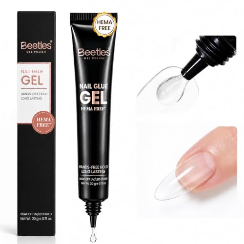 Image of Beetles 20g UV Nail Glue, Hands-Free Soft Nail Tips Glue, HEMA Free, 1 Pack