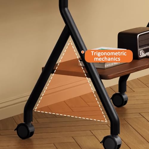 Soporte móvil para TV ajustable con ruedas 32-75 pulg. negro miniatura 4