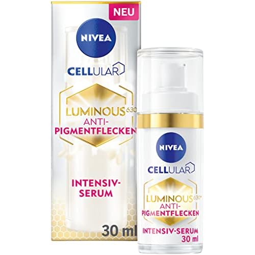 NIVEA Cellular Luminous 630 Anti-Pigmentflecken Intensiv-Serum (30ml), aufhellendes Serum für einen ebenmäßigen & strahlenden Teint, Gesichtspflege gegen Pigmentflecken