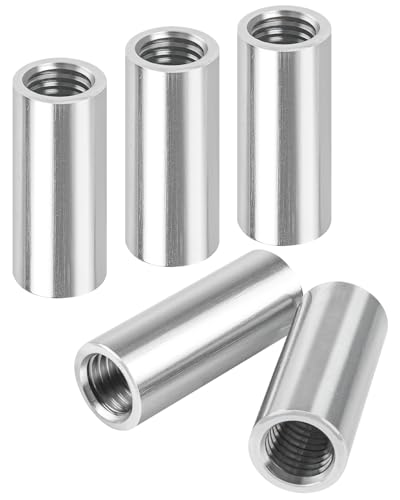 Jeboler M12×40mm Runde Gewindemuffen, 5 Stück Rundmuffen 304 Edelstahl Rund Verbindungsmuttern Langmutter, V2A Innengewinde Distanzmuffen Kupplungsmutter Stabmutter Länge Muttern Verlängerungsmuttern Jeboler M12×40mm Runde Gewindemuffen, 5 Stück Rundmuffen 304 Edelstahl Rund Verbindungsmuttern Langmutter, V2A Innengewinde Distanzmuffen Kupplungsmutter Stabmutter Länge Muttern Verlängerungsmuttern