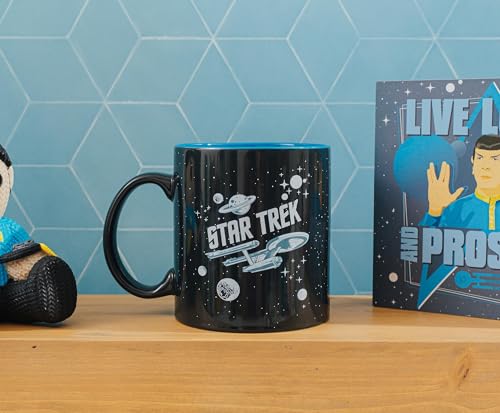 Taza cerámica Star Trek Spock 20 onzas negra miniatura 3
