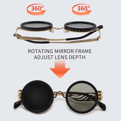 Long Keeper Adjustable Tint Sunglasses Men Women Round Polarized Sunglasses 1-9 Gear Glasses for Hiking Driving Fishing Beach3