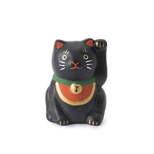 Amazon.co.jp: 福招き猫 みくじ 黒猫 陶製 中川政七商店